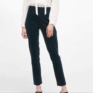 Banana Republic Dark Teal Modern Sloan Skinny-Fit Velvet Pants Size 4